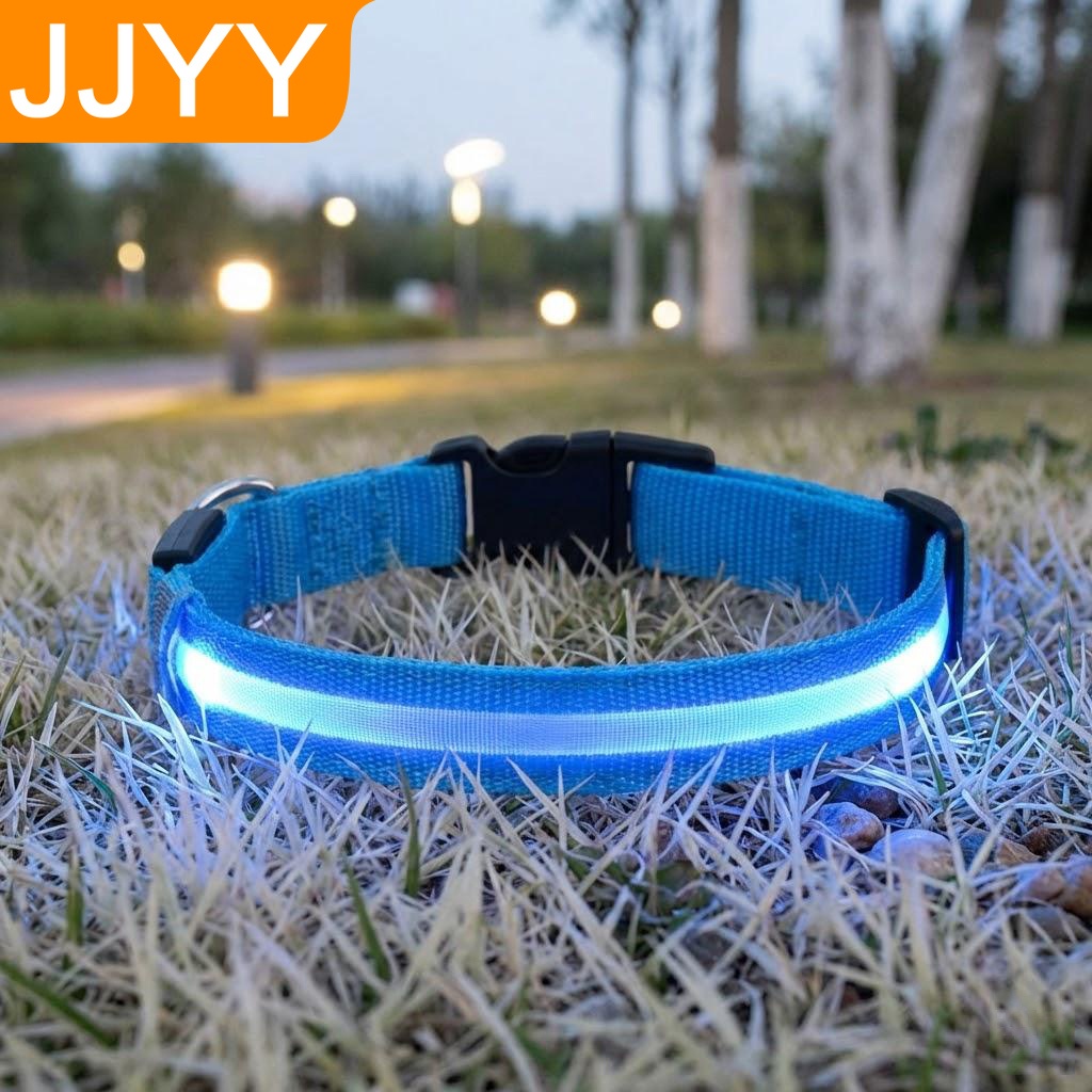Tech Dog Accessories - Нейлоновый светоотражающий LED-ошейник для собак, светящийся