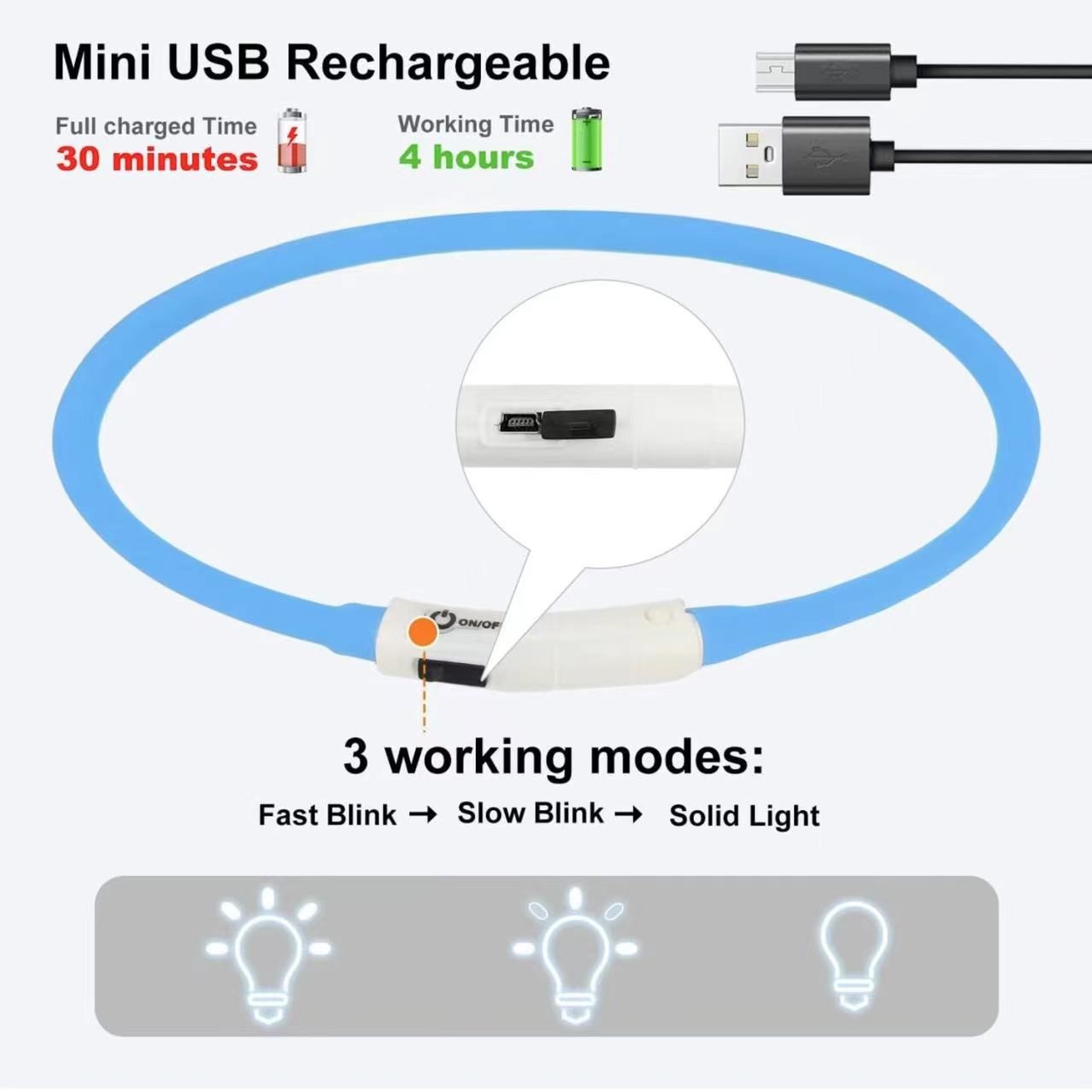 Силиконовый светодиодный ошейн – обзор и цена Tech Dog Accessories